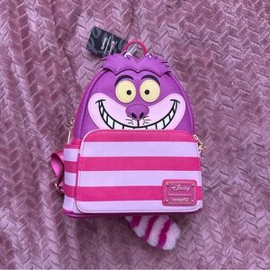 Loungefly Disney Pink and Purple Cheshire Cat  Backpack